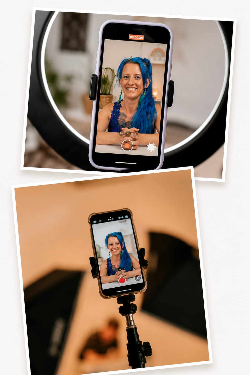 Séverine Accueillir Bébé enregistrant des vidéos de conseils sur la grossesse, le nouveau-né et la parentalité pour accompagner les futurs et jeunes parents.